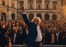 Vittorio Sgarbi a Sulmona: Poca Gente e Contestatori al Comizio