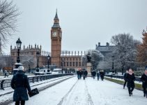Neve a Londra: la capitale britannica si risveglia sotto una coltre bianca in un novembre insolito