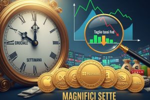 Settimana cruciale per i mercati: occhi puntati sul taglio tassi Fed e sui conti dei Magnifici Sette.