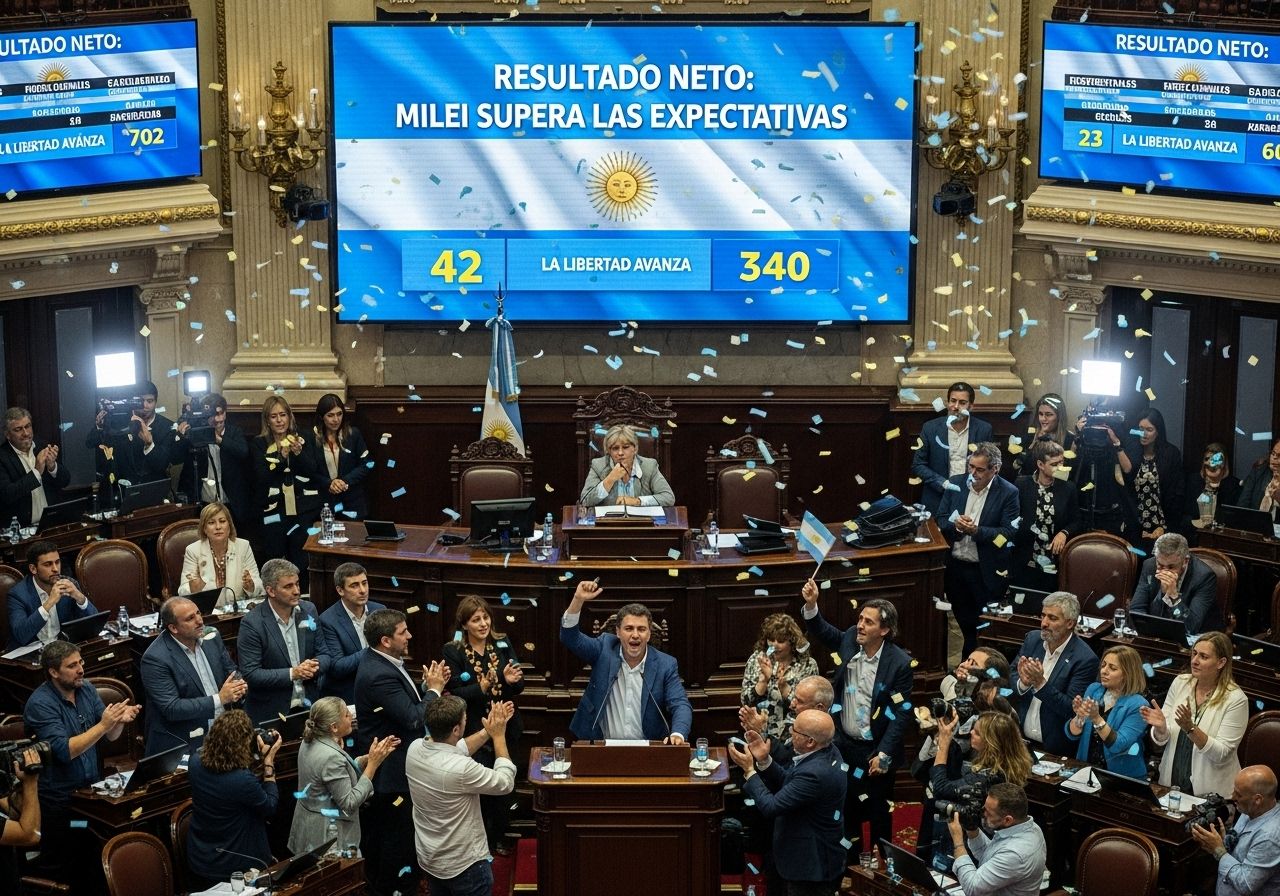 Risultato netto per Milei nelle elezioni Argentina: il suo partito supera le aspettative e cambia il Parlamento.