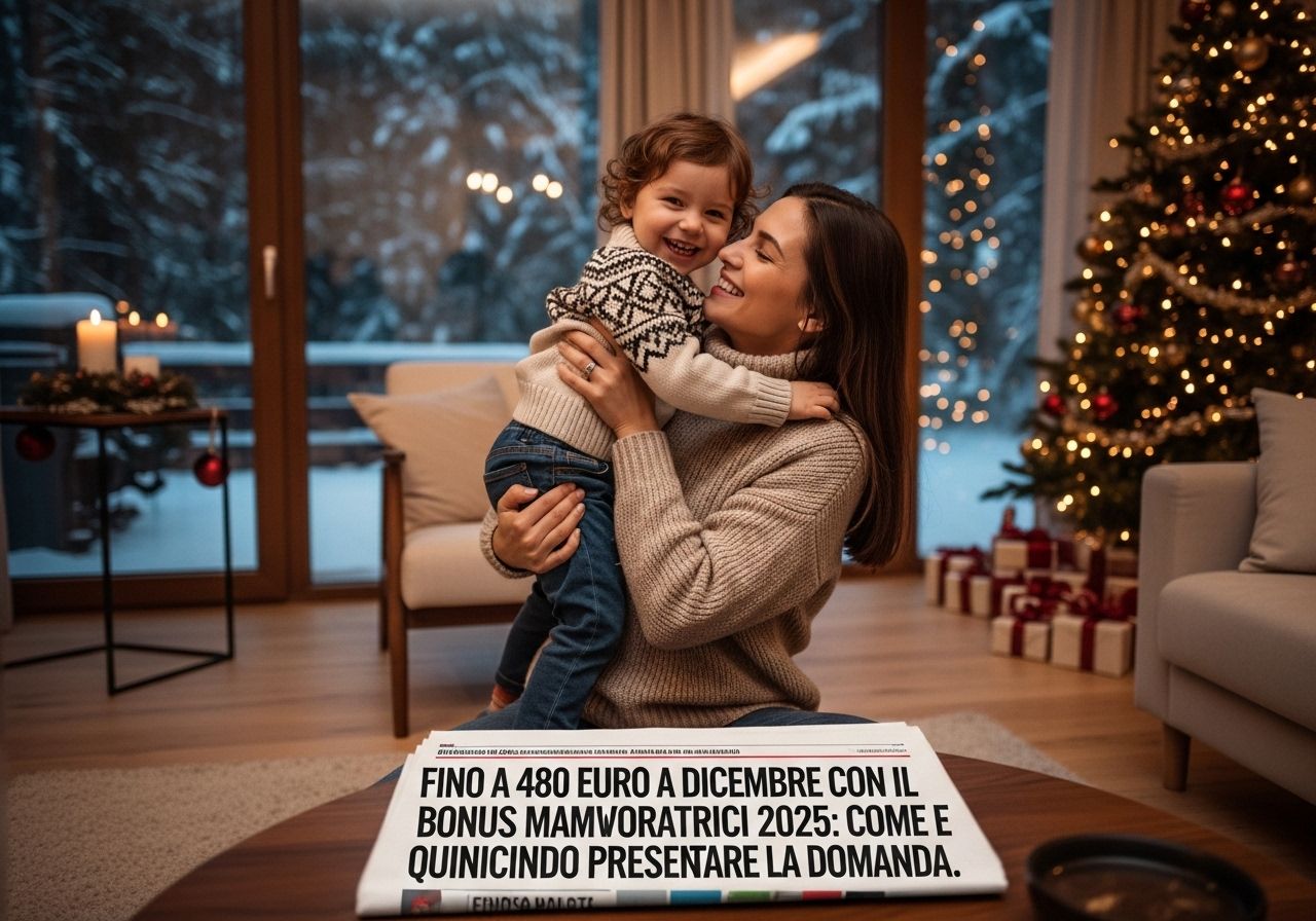 Fino a 480 euro a dicembre con il Bonus Mamme Lavoratrici 2025: come e quando presentare la domanda.